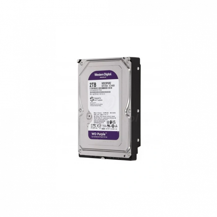 WD PURPLE, WD23PURZ,  3.5", 2TB, 256Mb, 5400 Rpm, 7/24 Güvenlik, HDD (Türkiye Distribütörü Garantili)