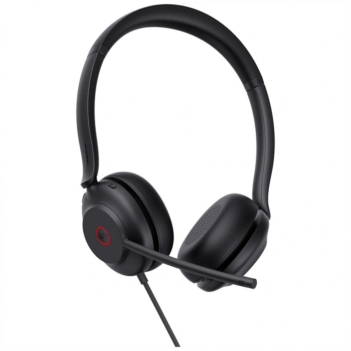YEALINK UH35, Kablolu, Teams Uyumlu, USB-A, USB-C, 3,5mm Stereo Hoparlör ve Dinamik EQ, Çift Taraflı, Gürültü Engelleyici, Çağrı Merkezi, Ofis, Toplantı, Mikrofonlu Kulaklık