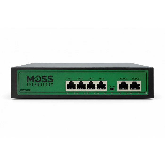 YLD 4port +2 UPLINK FULL PoE 10/100 Yönetilemez Switch MSS-0410P