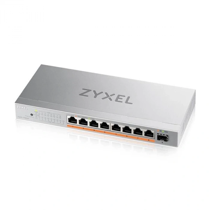 ZYXEL 8port XMG-108HP 2.5 GIGABIT 1-SFP 10GBE 100W YÖNETİLEMEZ POE SWITCH