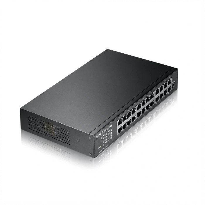 ZyXEL GS1100-24E V3, 24 Port, GigaBit, Yönetilemez, Sessiz, Rackmount Switch