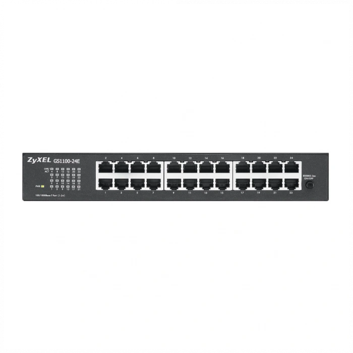 ZyXEL GS1100-24E V3, 24 Port, GigaBit, Yönetilemez, Sessiz, Rackmount Switch