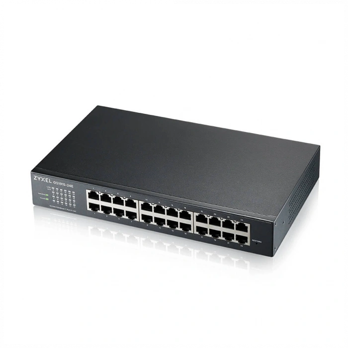 ZyXEL GS1915-24E, 24 Port, GigaBit, Yönetilebilir, Sessiz, Masaüstü Switch