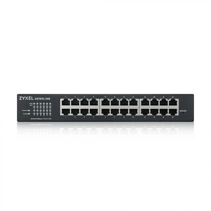 ZyXEL GS1915-24E, 24 Port, GigaBit, Yönetilebilir, Sessiz, Masaüstü Switch