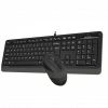 A4 TECH F1010, Gri, FSTYLER, USB Kablolu, Türkçe Q, Multimedya, Klavye Mouse Set
