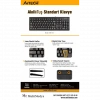 A4 TECH KM-720, Siyah, USB Kablolu, Türkçe Q, Multimedya KLAVYE