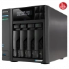 ASUSTOR AS6704T, 4Gb DDR4 Ram, 4 Yuvalı (4x22TB Destek), 4xM.2, PCI-e, 2x2.5GbE Network, 2xUSB 3.2, Tower NAS (Yedekleme) Cihazı