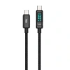 BİX BX09CC-BK SİYAH TYPE-C 100W 1 metre DİJİTAL EKRANLI ŞARJ VE DATA KABLOSU
