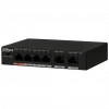 DAHUA PFS3006-4ET-60-V2, 4 Port, Megabit, PoE 60W, 2 Port Uplink, Yönetilemez, Masaüstü Switch