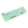 Everest KM-6283 CATTY Renkli Tuşlu Yeşil 2.4 ghz + BT Kablosuz Q Multimedia Klavye + Mouse + Pad Set