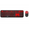 Everest Round KM-6282 Siyah Kırmızı Kablosuz QMultimedia Klavye + Mouse Set