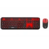 Everest Round KM-6282 Siyah Kırmızı Kablosuz QMultimedia Klavye + Mouse Set