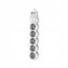 FLY 3394-01, 5 Soket, Akım Korumalı Priz, 2.1A, Anahtarlı, 2Mt Kablo, (Beyaz)