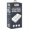 FLY 3406-01, 3 Soket, 3 USB, Akım Korumalı Priz, 2.1A, Anahtarlı, 2Mt Kablo, (Beyaz)