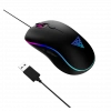 GAMDIAS AURA GS3, Çok Renkli Aydınlatma,  USB Kablolu, 6 Tuşlu, Gaming Mouse, 3.600 DPI, Siyah