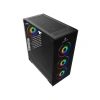 GameboosterGB-PE05B 600w 80+ USB3.0 Full Siyah Tempered Glass RGB Fanlı kasa