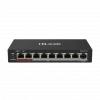 HILOOK NS-0109P-60(B), 8 Port, Megabit, PoE 60W, 1 Port Megabit Uplink, Long Range 250Metre, Yönetilemez, Masaüstü Switch