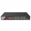 HILOOK NS-0326P-230(B), 24Port, Megabit, PoE 230W, 1 Port GigaBit Lan, 1 Port GigaBit SFP, Long Range 250Metre, Yönetilemez, Masaüstü Switch