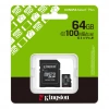 KINGSTON SDCS3/64GB, Canvas Select Plus Gen3 A1, 100Mb/s, MicroSD Kart Bellek (SD Adaptörlü)