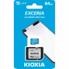 KIOXIA 64GB Exceria, LMEX1L064GG2, UHS-1, CL10, 100Mb/s, MicroSD Kart Bellek (SD Adaptörlü)
