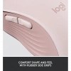 LOGITECH 910-006254, M650 Signature, Rose, Sağ El, USB Nano 2,4G Kablosuz, 4000dpi, Optik, 5 Tuşlu, 24ay Pil Ömrü, Sessiz Mouse