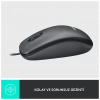 LOGITECH 910-006652, M100 Siyah, USB Kablolu, 1000dpi, Optik, 3 Tuşlu, Mouse