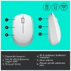 LOGITECH 910-006867, M171 White, USB Nano 2,4G Kablosuz, 1000dpi, Optik, 3 Tuşlu, 12ay Pil Ömrü, Mouse