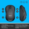 LOGITECH M220 Kablosuz Sessiz Optic Gri / Siyah Mouse 910-004878