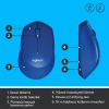 LOGITECH M330 Kablosuz Sessiz Mavi Mouse (910-004910)