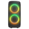 MIKADO MD-11BT Siyah 20*2 40W RGB Işıklı Kablosuz Mikrafonlu Taşınabilir Speaker Hoparlör