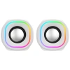 MIKADO MD-180 2.0 3W*2 Beyaz RGB Aydınlatmalı USB + 3.5mm USB 5V Speaker Hoparlör