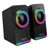 MIKADO MD-182 2.0 3W*2 Siyah RGB Aydınlatmalı USB + 3.5mm USB 5V Speaker Hoparlör