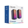MIKADO MD-356 2.0 5Wx2CH RGB Ledli Siyah USB Multimedia Oyuncu Speaker Hoparlör