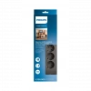 PHILIPS SPN3140A/62, 4 Soket, Akım Korumalı Priz, 900 Joules, 2Mt Kablo, (Gri)