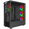 POWERBOOST VK-W001B 4-ARGB FANLI GAMING MID-TOWER PC KASASI  360MM SIVI SOĞUTMA DESTEĞİ