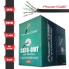 POWERGATE CAT6-OUT-CCA, Outdoor (Dış Mekan), Polietilen, 23AWG 0.57mm, UTP, CAT6, CCA Kablo, 305m, Siyah