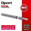 QPORT CAT6 Utp 23AWG Gri 305m Kablo Q-CAT6