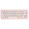 Rampage REBEL Pembe Low Profile RED SWITCH Mekanik Gaming Oyuncu Klavye US Layout Rainbow