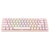 Rampage REBEL Pembe Low Profile RED SWITCH Mekanik Gaming Oyuncu Klavye US Layout Rainbow