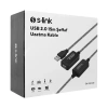 S-LINK 15metre SW-SGG45 Usb2.0 Şeffaf Uzatma Kablo