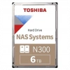 TOSHIBA N300, MN10ADA600S, 3.5", 6TB, 512Mb 7200 Rpm, SATA3, 7/24 NAS, SERVER, HDD