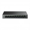 TP-LINK LS109P, Green Tech, 8 Port MegaBit, POE 63W, 1 Port Uplink, Long Range 250Mt, Yönetilemez, Metal Kasalı Switch