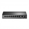TP-LINK TL-SF1009P, 8 Port, MegaBit, PoE 65W, 1 Port Uplink, Yönetilemez, Metal Kasa, Masaüstü Switch
