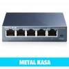 TP-LINK TL-SG105, 5 Port, GigaBit, Yönetilemez, Metal Kasa, Masaüstü Switch