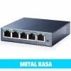 TP-LINK TL-SG105, 5 Port, GigaBit, Yönetilemez, Metal Kasa, Masaüstü Switch