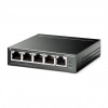 TP-LINK TL-SG105PE, 5 Port, GigaBit, 4 Port Poe, 65W, Easy Smart, Yönetilebilir, Metal Kasa, Masaüstü Switch