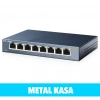TP-LINK TL-SG108, 8 Port, GigaBit, Yönetilemez, Metal Kasa, Masaüstü Switch