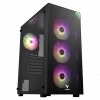 VENTO VG4200S Mid Tower, 850W 80+ Siyah, Temperli Cam, RGB, ATX GAMING KASA