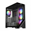VENTO VG4202FL Mid Tower, 750W 80+ Siyah, Temperli Cam, RGB, ATX GAMING KASA