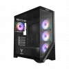 VENTO VG4202FLA ATX Tower, 750W 80+ Siyah,  Temperli Cam, RGB, Mesh, ATX GAMING KASA